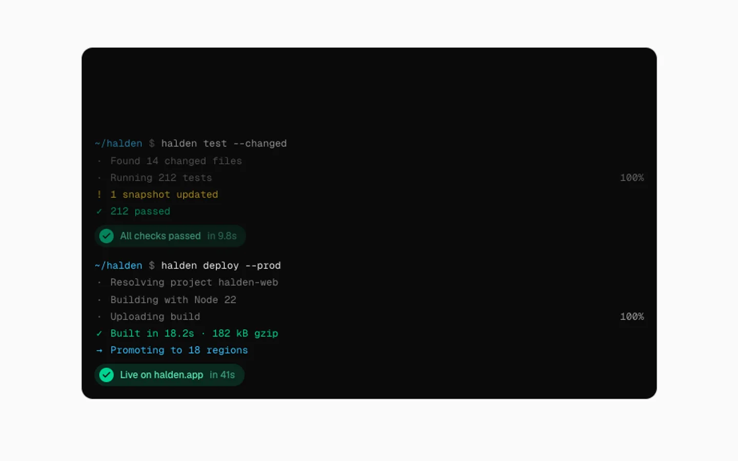 Terminal Run preview