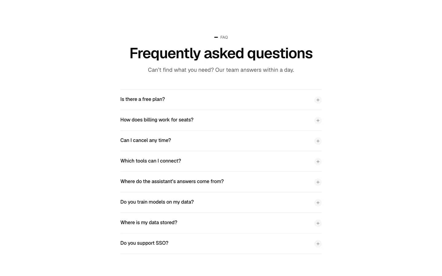 FAQ preview