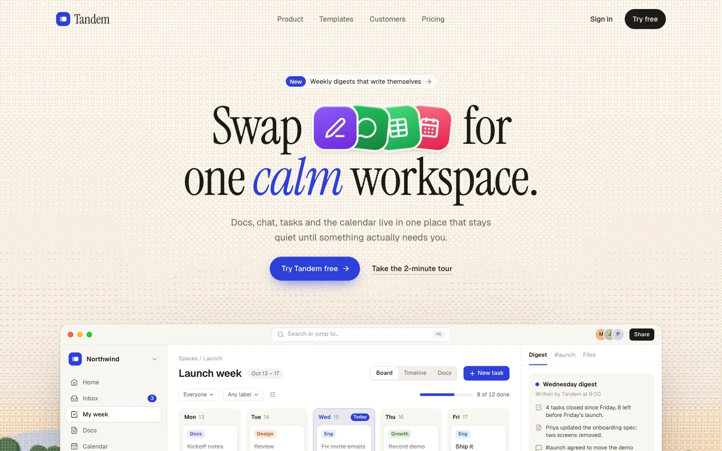 Workspace Hero preview