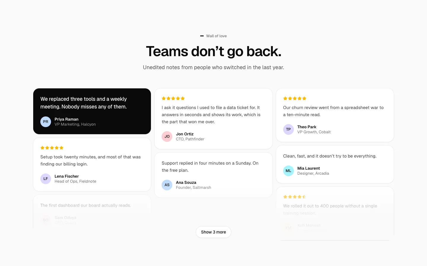 Testimonial Wall preview