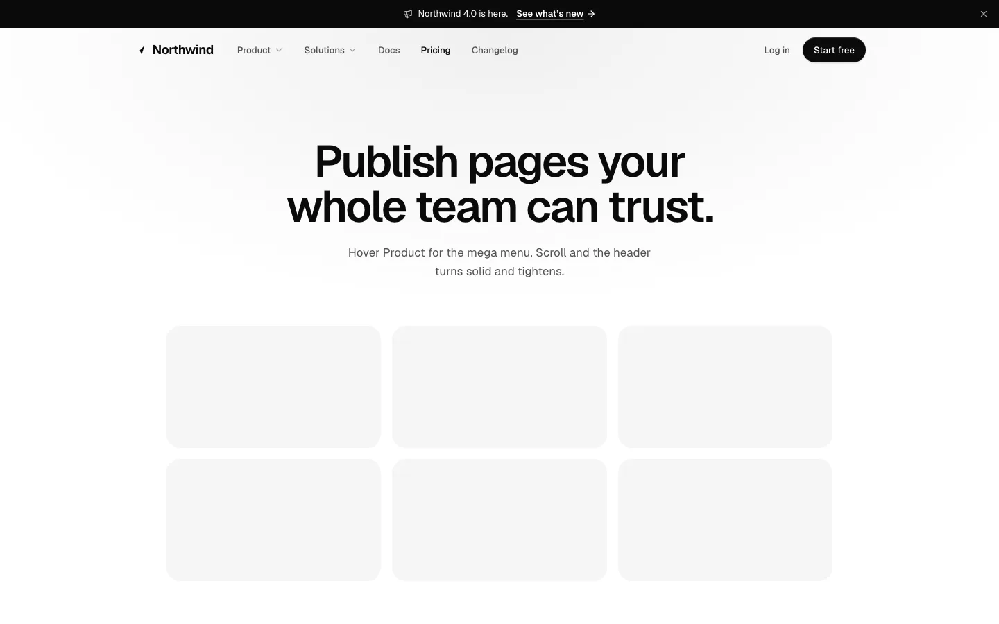 Site Header preview