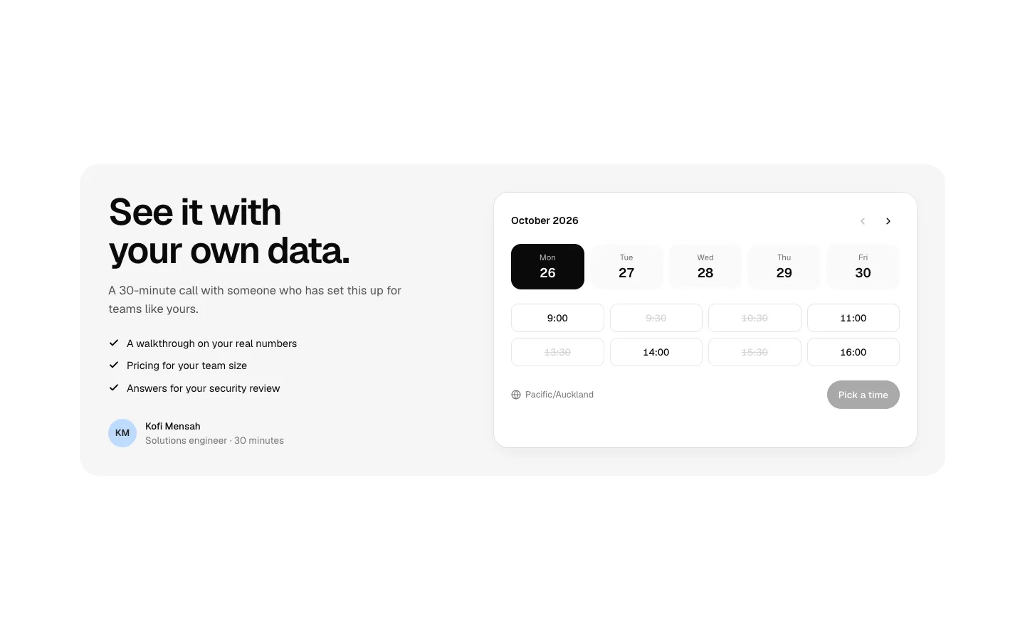 Book a Demo preview